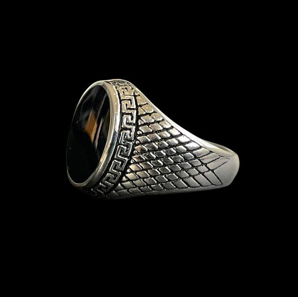 Black Signet Stone Ring