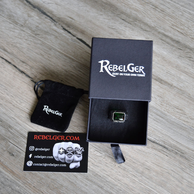 GREEN GEM 925 RING - Rebelger.com