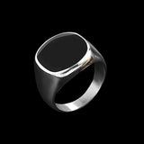 Onyx Ring Silver And Gold