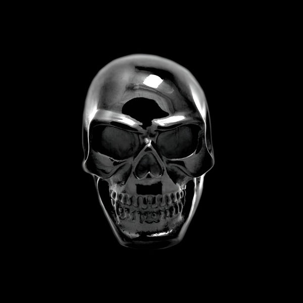 BLACK HEAVY GRIN SKULL RING - Rebelger.com
