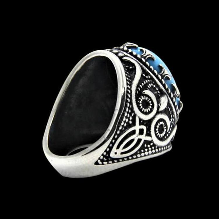 BLUE GEM STONE RING - Rebelger.com
