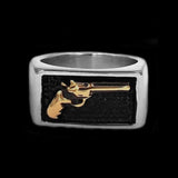 GOLD GUN RING - Rebelger.com