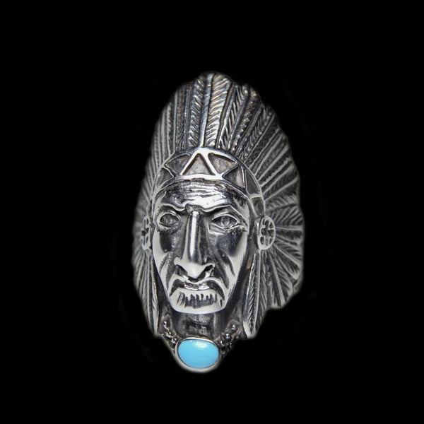 GRAND CHIEF TURQUOISE RING - Rebelger.com