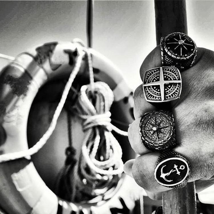Nautical Rope Anchor Rings NAUTICAL NAVIGATION ANCHOR RING - Rebelger.com
