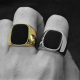 ONYX RING SILVER AND GOLD - Rebelger.com