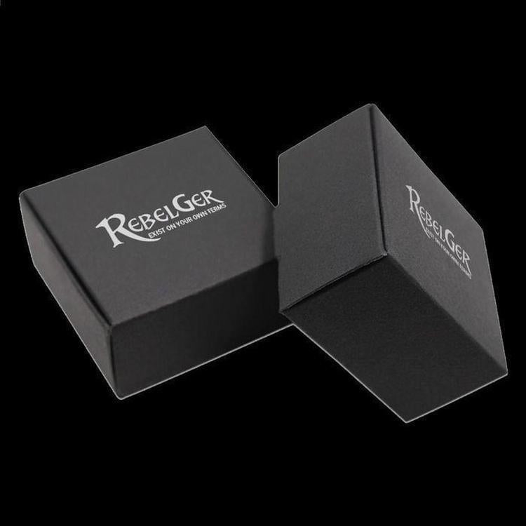 ROYAL SKULL BLACK GEM 925 RING - Rebelger.com