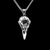VINTAGE RAVEN SKULL  NECKLACE - Rebelger.com